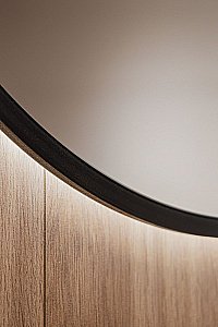 Зеркало Art&Max ASTI AM-Ast-800-DS-FNC-Nero в ванную от интернет-магазине сантехники Sanbest