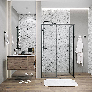 Душевой уголок Grossman Galaxy 140х100 120.K33.01.1410.21.00 стекло прозрачное/профиль черный матовый купить в интернет-магазине Sanbest