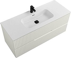 Тумба с раковиной Cezares DUET-N 120 DUET-N-1200-2C-SO-AS-P альпака брашированная для ванной в интернет-магазине Sanbest