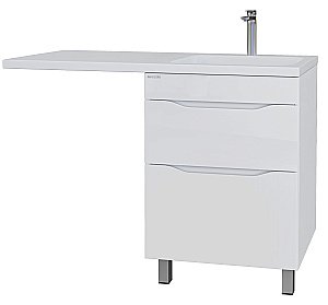 Тумба с раковиной Grossman Вилар 120 белая для ванной в интернет-магазине Sanbest