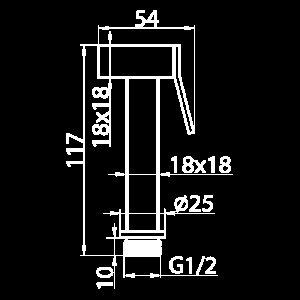 Гигиенический душ Elghansa BM-02C (Set-120) хром купить в интернет-магазине сантехники Sanbest
