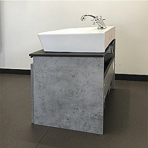 Тумба с раковиной Comforty Эдинбург 00-00001928 60 бетон светлый для ванной в интернет-магазине Sanbest