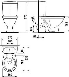 Унитаз-компакт Jika Lyra 8.2423.4.000.242.9 белый, с бачком купить в интернет-магазине Sanbest