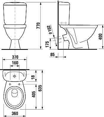 Унитаз-компакт Jika Lyra 8.2423.4.000.242.9 белый, с бачком купить в интернет-магазине Sanbest