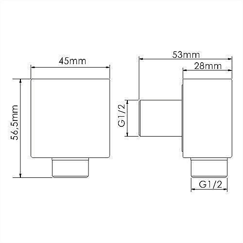 Подключение для шланга WasserKRAFT A124 купить в интернет-магазине сантехники Sanbest