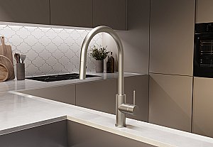 Смеситель для кухни Vincea City VKF-2C1BN брашированный никель купить в интернет-магазине сантехники Sanbest