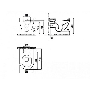 Унитаз подвесной с функцией биде CREAVIT FREE FE320-00BM00E базальт матовый купить в интернет-магазине Sanbest