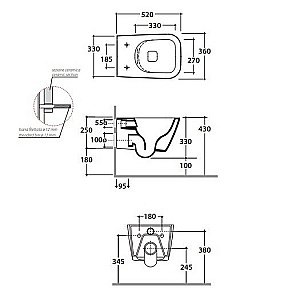 Унитаз подвесной GLOBO Stone STS05.BI белый матовый, безободковый купить в интернет-магазине Sanbest