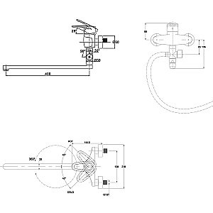 Смеситель для ванны Kaiser City 20455 купить в интернет-магазине сантехники Sanbest