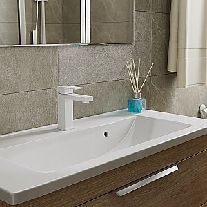 Смеситель для раковины D&K Bayern.Liszt DA1512108 белый матовый купить в интернет-магазине сантехники Sanbest