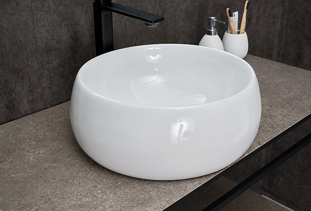 Раковина накладная Gid Esfera 40 N9140 51213 белая купить в интернет-магазине Sanbest