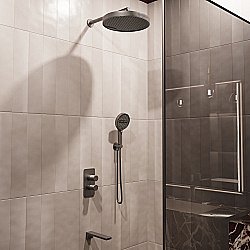 Душевая система Vincea Domus VSFW-5DM1GM вороненая сталь купить в интернет-магазине сантехники Sanbest