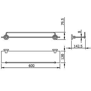 Полка Langberger Burano 11051F купить в интернет-магазине сантехники Sanbest