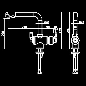 Смеситель для кухни Elghansa Kitchen Pure Water 56A5740 хром купить в интернет-магазине сантехники Sanbest