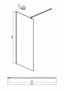 Душевое ограждение Ambassador Walk-in 15034128 90 купить в интернет-магазине Sanbest