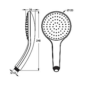 Ручной душ Ideal Standard IDEALRAIN SOFT B9404AA купить в интернет-магазине сантехники Sanbest
