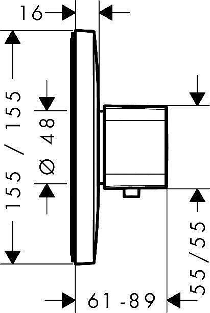 Термостат для душа Hansgrohe Ecostat E Highflow 15706000 купить в интернет-магазине сантехники Sanbest
