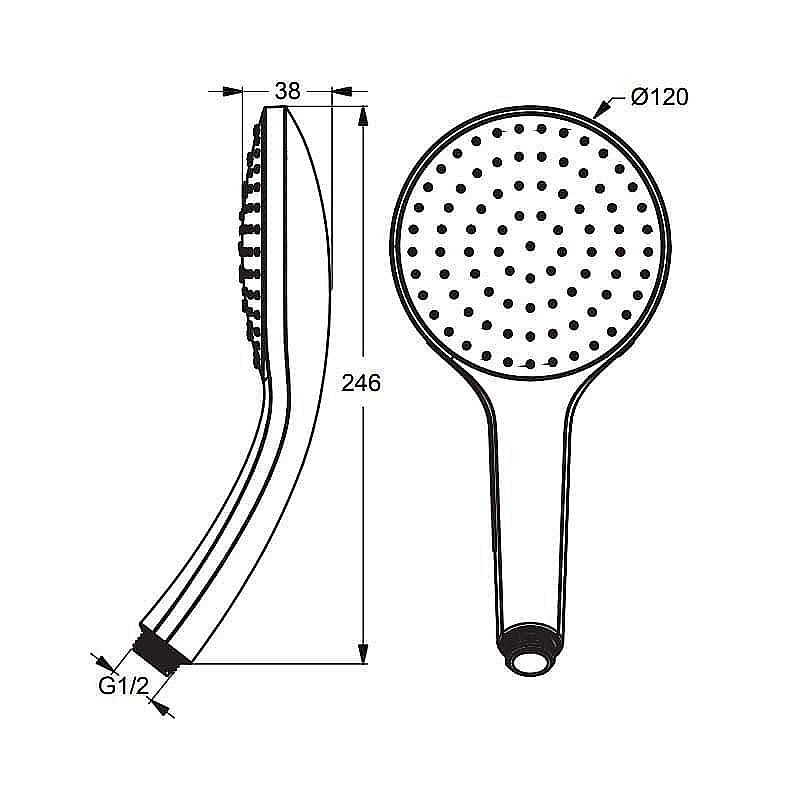 Ручной душ Ideal Standard IDEALRAIN SOFT B9404AA купить в интернет-магазине сантехники Sanbest