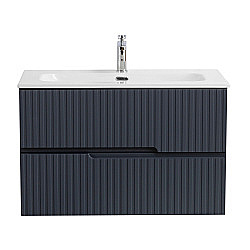 Тумба с раковиной Cezares DUET-N 80 DUET-N-800-2C-SO-GR-P+CZR-8073-80 Grafito для ванной в интернет-магазине Sanbest