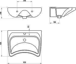 Раковина Ravak Safe 600 XJX01160006 БЕЛЫЙ купить в интернет-магазине Sanbest