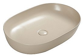 Раковина накладная SantiLine SL-1017BG бежевая матовая купить в интернет-магазине Sanbest