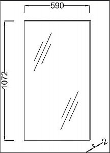 Зеркало Jacob Delafon STRUKTURA EB1208-NF 59 в ванную от интернет-магазине сантехники Sanbest