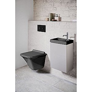 Кнопка для инсталляции Loranto 7313 черная матовая купить в интернет-магазине сантехники Sanbest