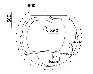 Ванна акриловая Gemy Next to You G9063 O 162х185 белая с гидромассажем купить в интернет-магазине Sanbest