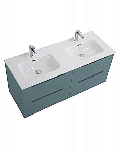 Тумба с раковиной BelBagno 120 ETNA-1200-4C-SO-2-AO+BB1200-2-ETL голубая матовая для ванной в интернет-магазине Sanbest