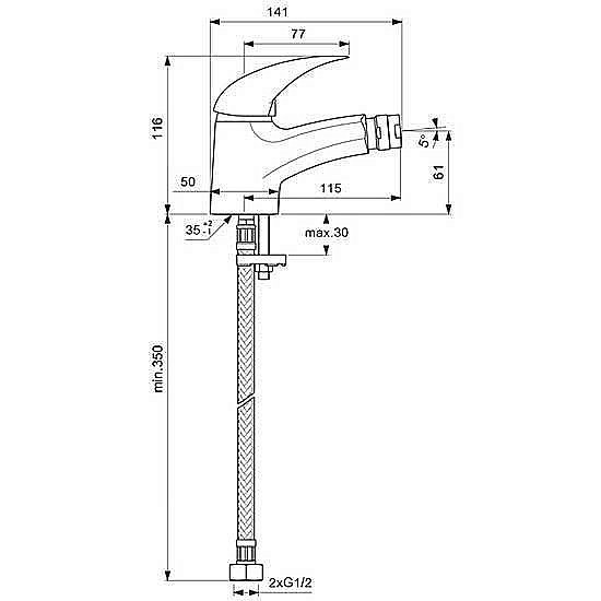 Смеситель для биде Vidima Orion BA002AA купить в интернет-магазине сантехники Sanbest