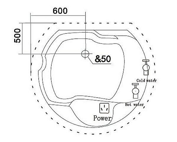 Ванна акриловая Gemy Next to You G9063 O 162х185 белая с гидромассажем купить в интернет-магазине Sanbest