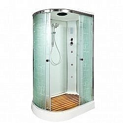 Душевая кабина Deto ЕМ1511 с гидромассажем и пультом правая купить в интернет-магазине сантехники Sanbest