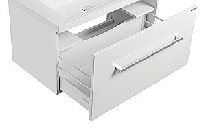 Тумба с раковиной Акватон Мадрид/Фабиа 80 белая глянцевая для ванной в интернет-магазине Sanbest