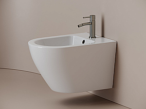 Биде подвесное Ceramica Nova Whirl CN11008 белое купить в интернет-магазине Sanbest