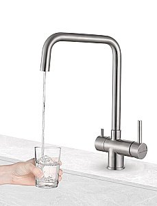 Смеситель для кухни Paulmark Wetter We213030-BS брашированная сталь купить в интернет-магазине сантехники Sanbest