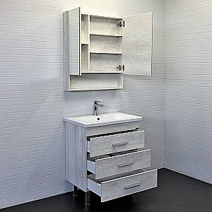 Тумба с раковиной Comforty Никосия 00-00005793 70 дуб белый для ванной в интернет-магазине Sanbest