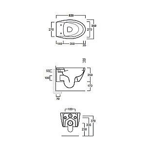 Унитаз подвесной SIMAS Lft Spazio LFT18 безободковый, белый купить в интернет-магазине Sanbest