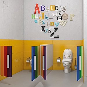 Унитаз напольный детский CREAVIT COCUK белый с декором, с бачком, с крышкой купить в интернет-магазине Sanbest