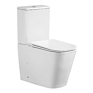 Унитаз напольный Azario Esconda AZ-1255A белый, безободковый, с бачком, с крышкой микролифт, слив торнадо купить в интернет-магазине Sanbest