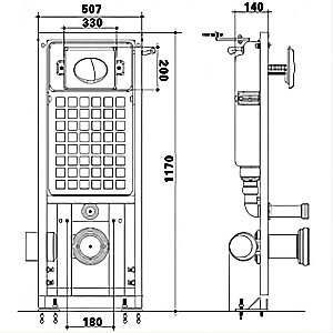 Инсталляция для унитаза Laguraty J100 купить в интернет-магазине сантехники Sanbest