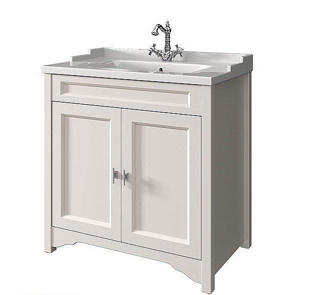 Тумба с раковиной Caprigo Preston 80 серая для ванной в интернет-магазине Sanbest