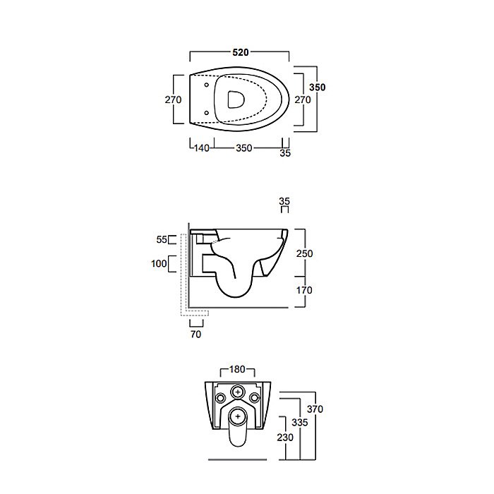 Унитаз подвесной SIMAS Lft Spazio LFT18 безободковый, белый купить в интернет-магазине Sanbest