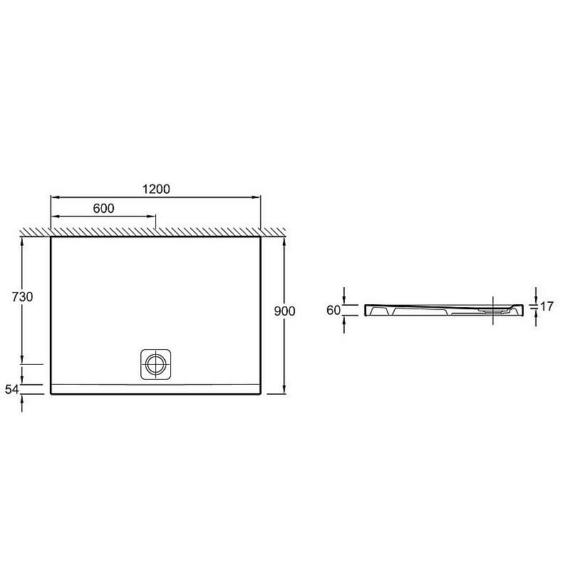 Душевой поддон Jacob Delafon ODEON UP N115K-220 120x90 белый купить в интернет-магазине Sanbest