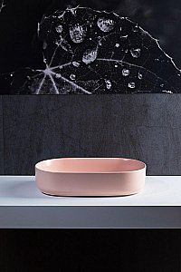 Раковина Allen Brau Fantasy Oval 55 4.11022.SM розовая матовая купить в интернет-магазине Sanbest