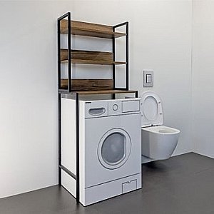 Стеллаж для стиральной машины Comforty 00-00011201 дуб тёмно-коричневый для ванной в интернет-магазине сантехники Sanbest