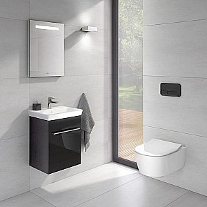 Унитаз подвесной Villeroy&Boch Avento 5656HR01 альпийский белый, безободковый, с крышкой микролифт купить в интернет-магазине Sanbest