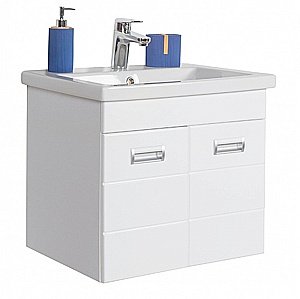 Тумба с раковиной Orange Таис TP2-TUW+RA 60 белая для ванной в интернет-магазине Sanbest