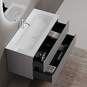 Тумба с раковиной Sancos Folk 120 FL120ES Ergraut soft для ванной в интернет-магазине Sanbest