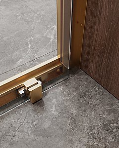 Душевая дверь Cezares MOLVENO-BF-1-140-C-BORO-IV брашированное золото купить в интернет-магазине Sanbest