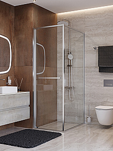 Душевой уголок Cezares LUX 70х80 AH-FS-1-70/80-C-CR стекло прозрачное/профиль хром купить в интернет-магазине Sanbest